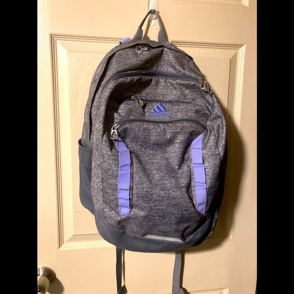 FOR BACK TO SCHOOL! Adidas backpack. Gray and purple. Excellent condition!